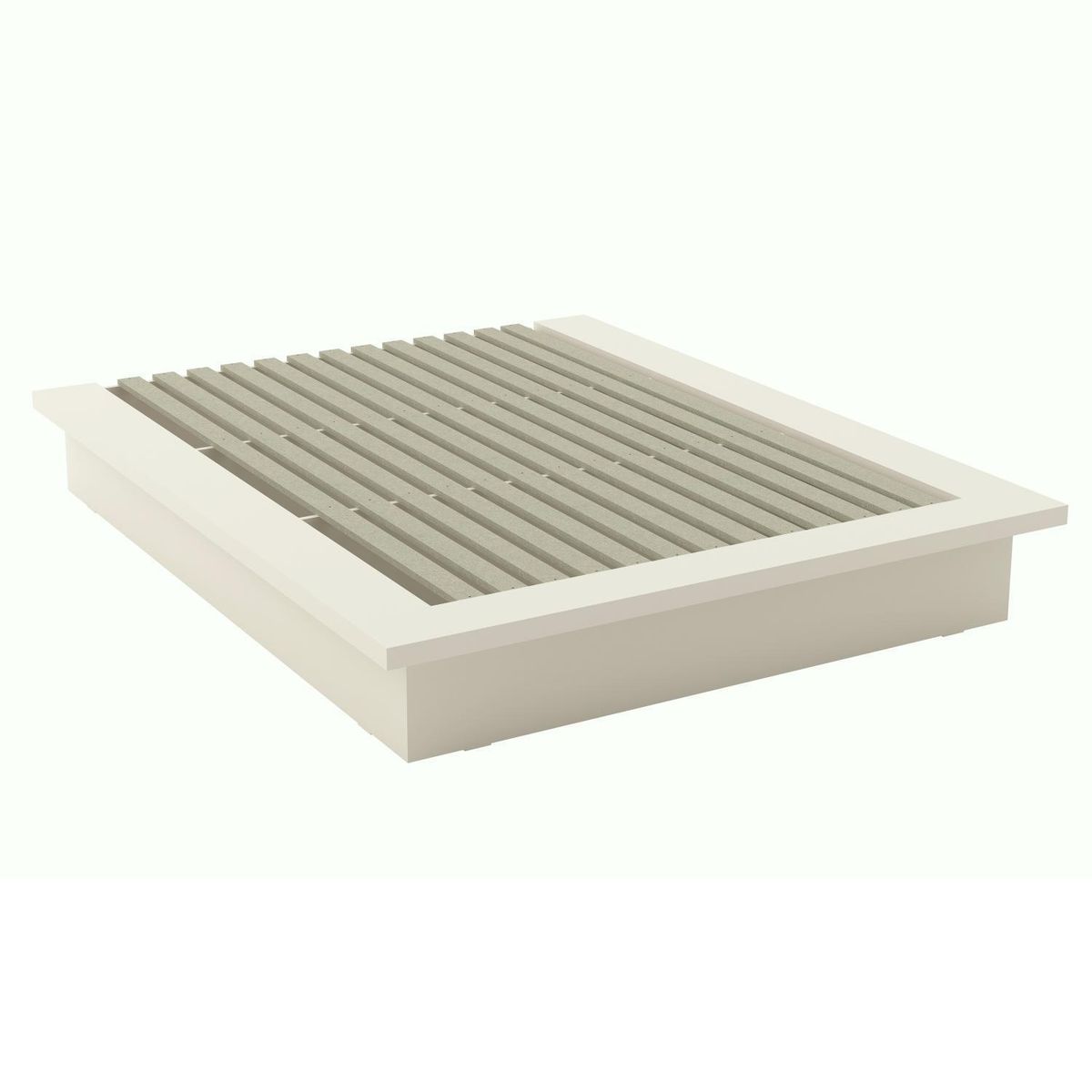 DECOCASA - Cama blanca 2 plazas