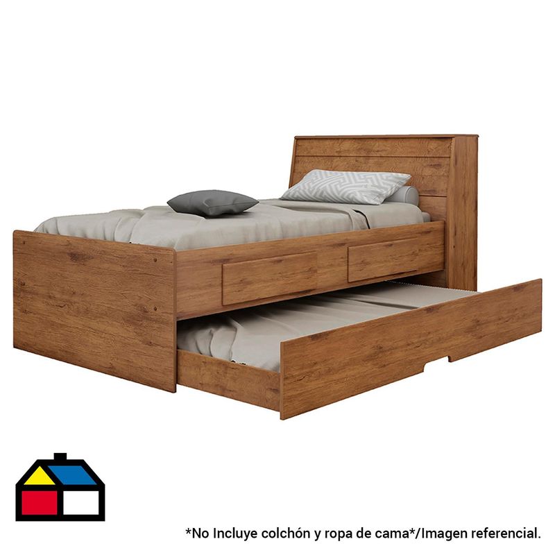 DECOCASA - Cama 1 Plaza Nido Teen Café