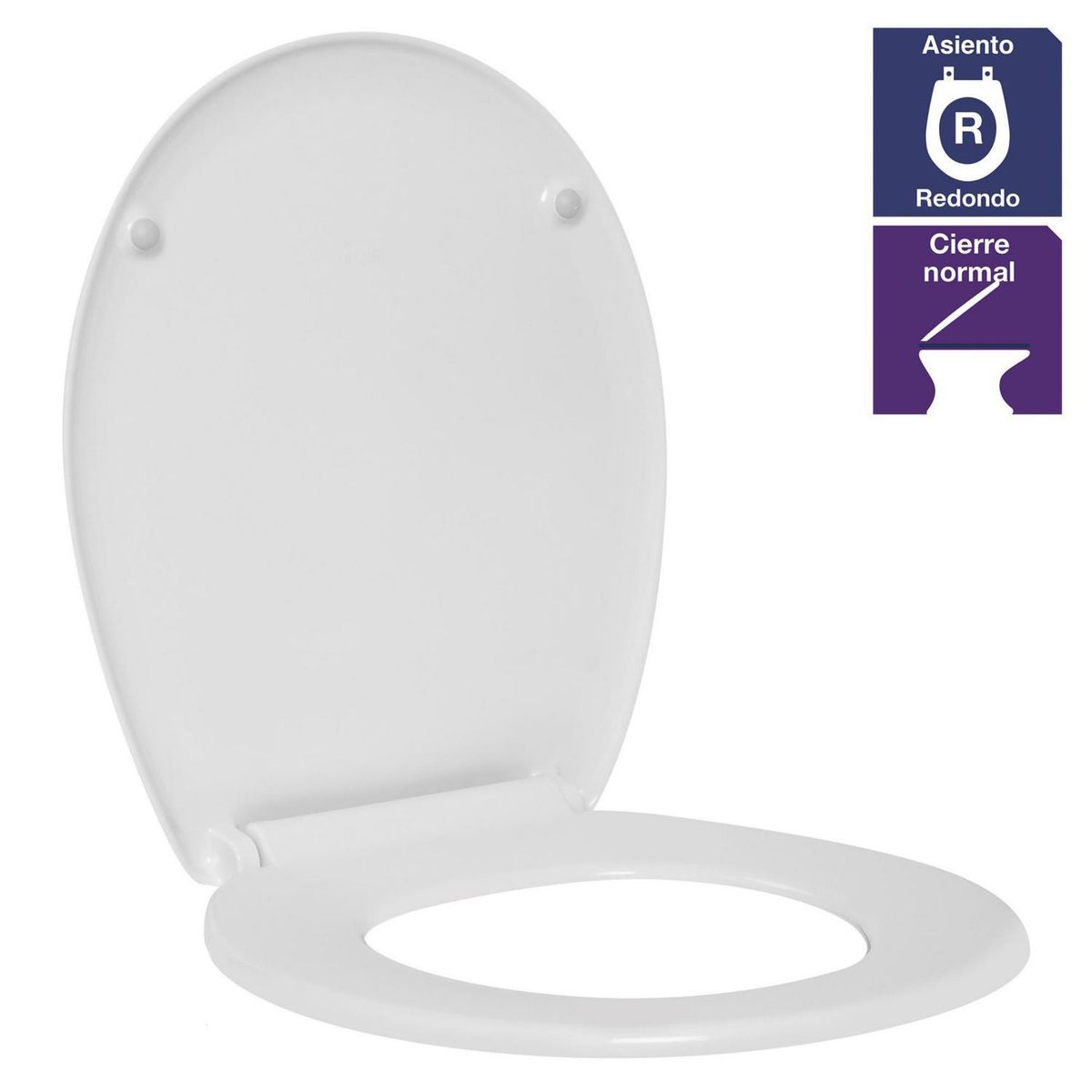 Asiento wc redondo de Coralink blanco, marca BEMIS - Foto Principal