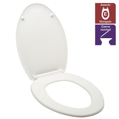 Asiento WC Elongado de Coralink Blanco