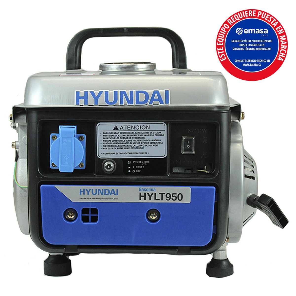 HYUNDAI - Generador Eléctrico a Gasolina Partida Manual 650 W 4.2 l