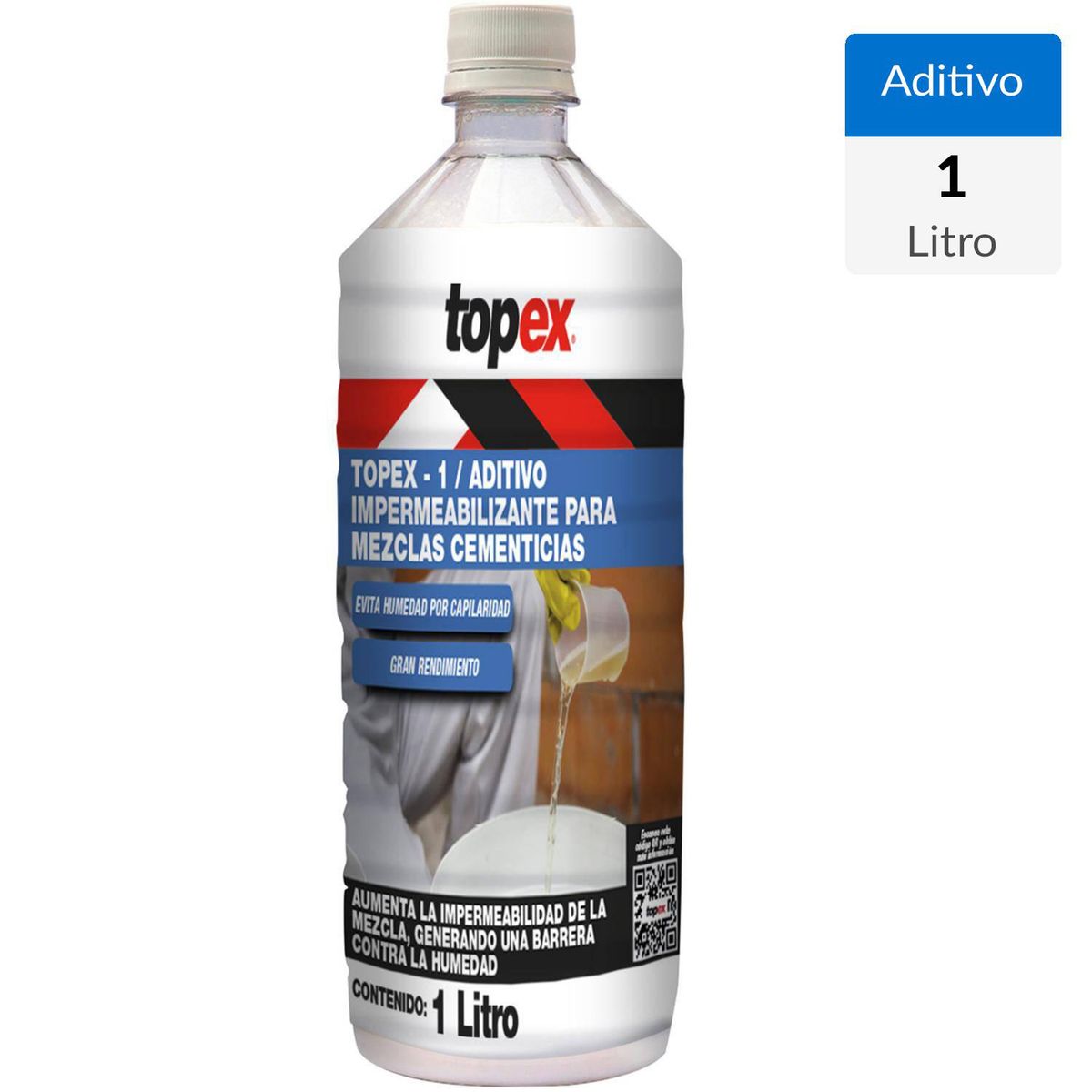 TOPEX - Botella 1 litro impermeabilizante para estructuras de hormigón