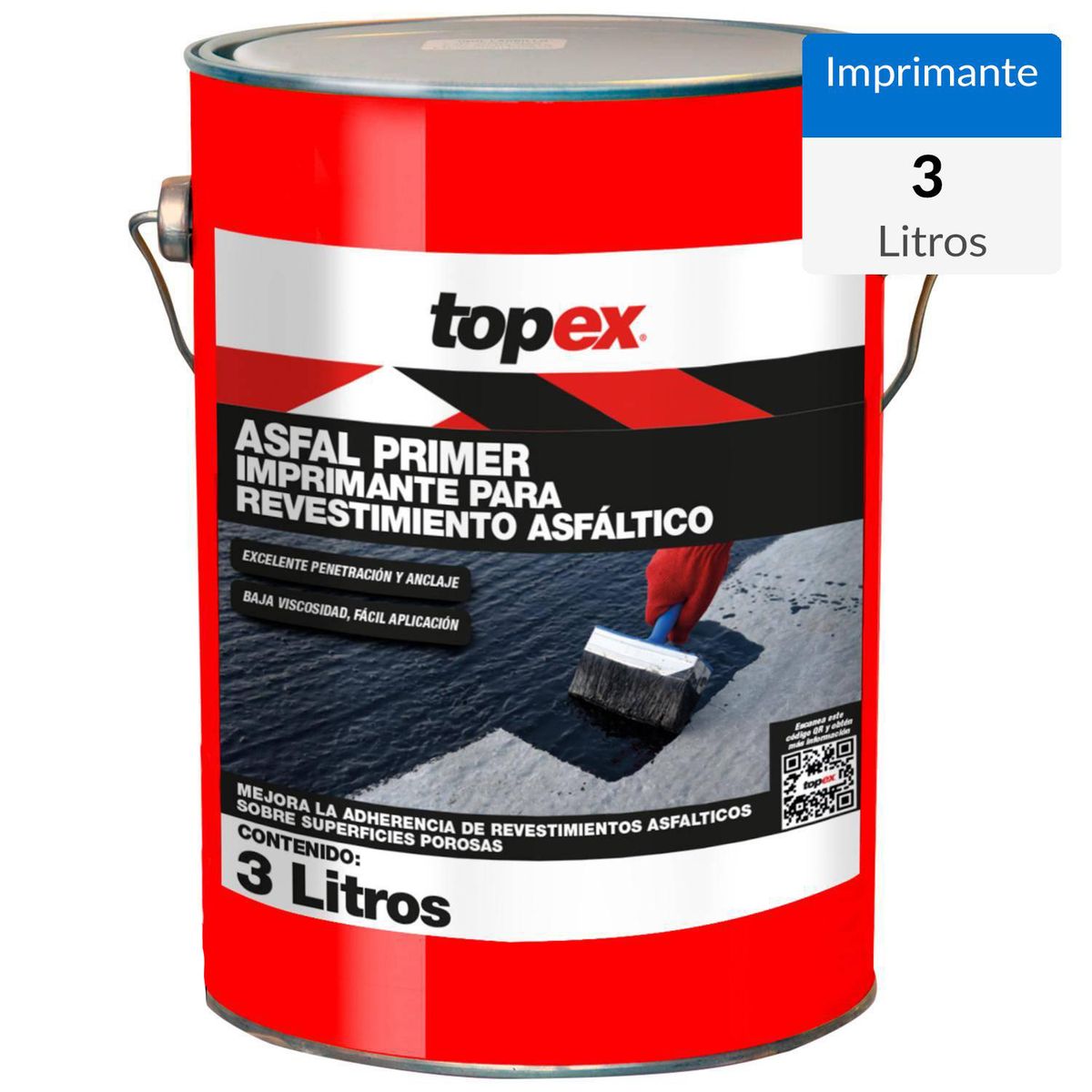 TOPEX - Galón 3 litros imprimante para revestimiento asfáltico