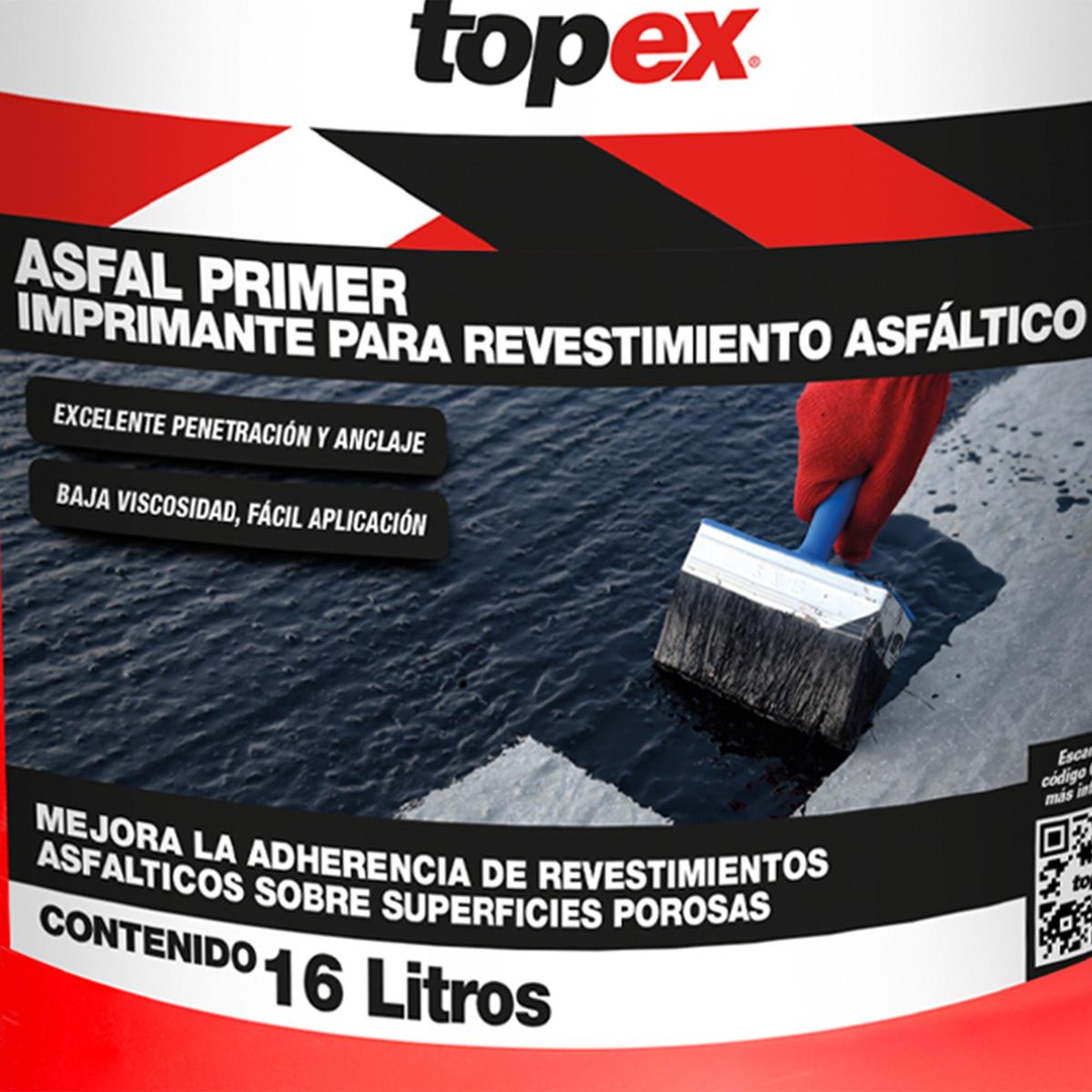TOPEX - Tineta 16 litros imprimante para revestimiento asfáltico