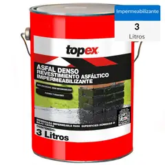 TOPEX - Revestimiento Asfáltico Impermeabilizante 3 Litros Para Hormigón
