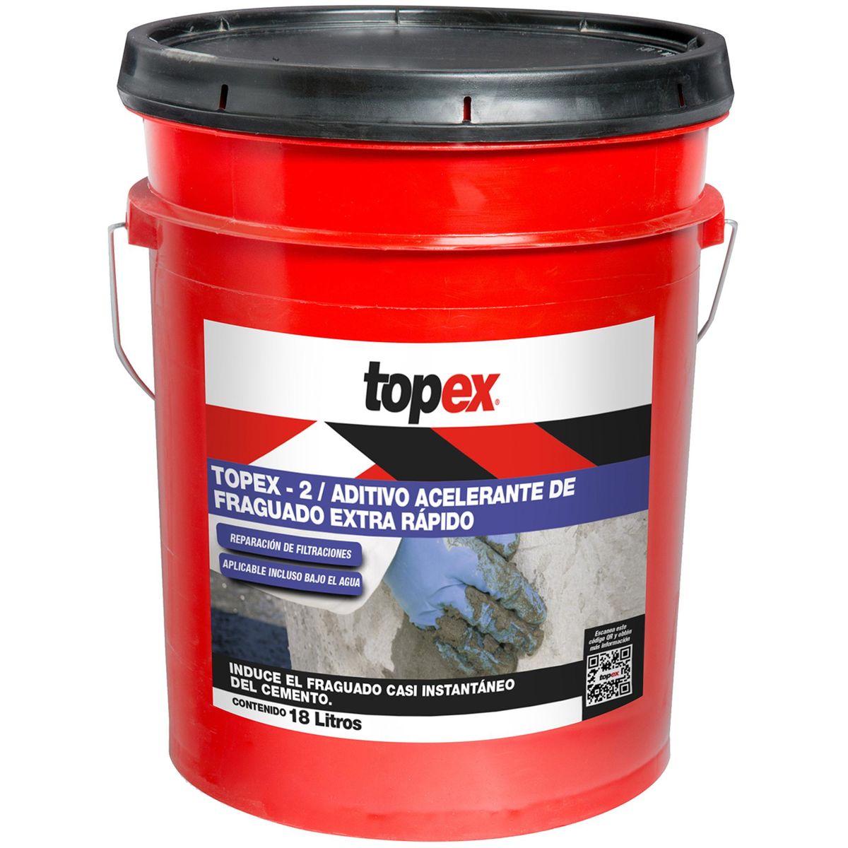TOPEX - Tineta 18 litros acelerante de fraguado extra rápido