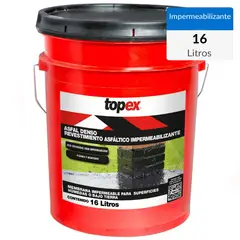 TOPEX - Tineta 16 litros revestimiento asfáltico impermeabilizante