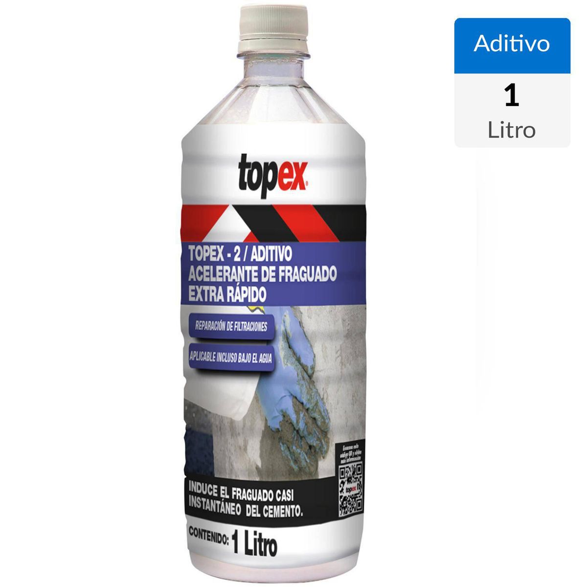TOPEX - Botella 1 litro acelerante de fraguado extra rápido