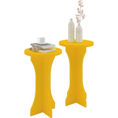 Set 2 mesas 39x67 cm amarillo