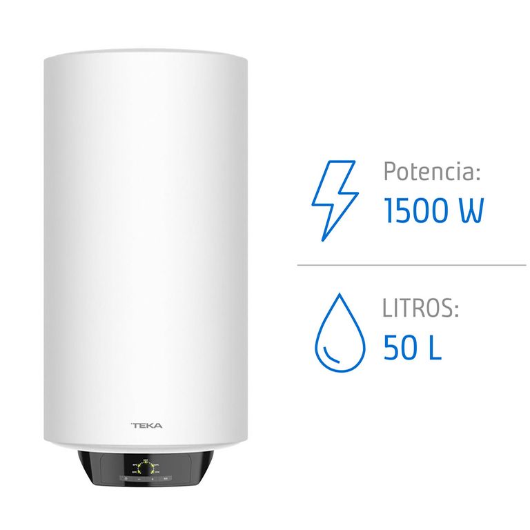 Termo Digital Eco Vertical Eléctrico 50 Litros 1500 W de Muro