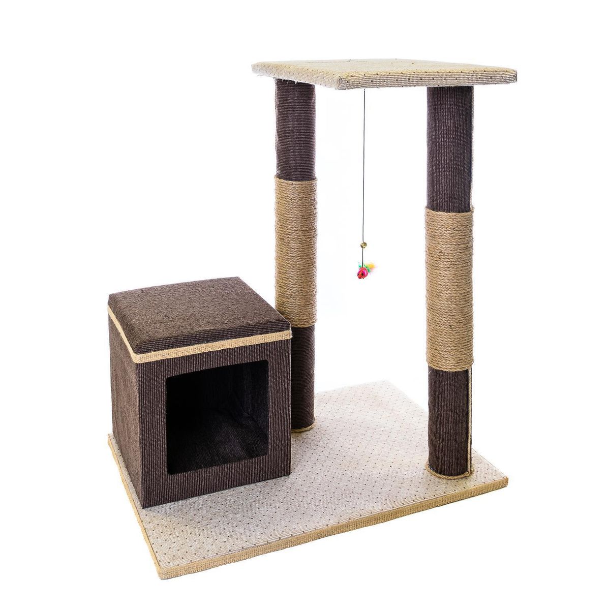 MASCOTICAS - Rascador de gato Angora hecho a mano beige/café