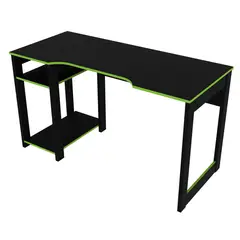 TECNOMOBILI - Mesa gamer 75x136x60 cm negra/verde