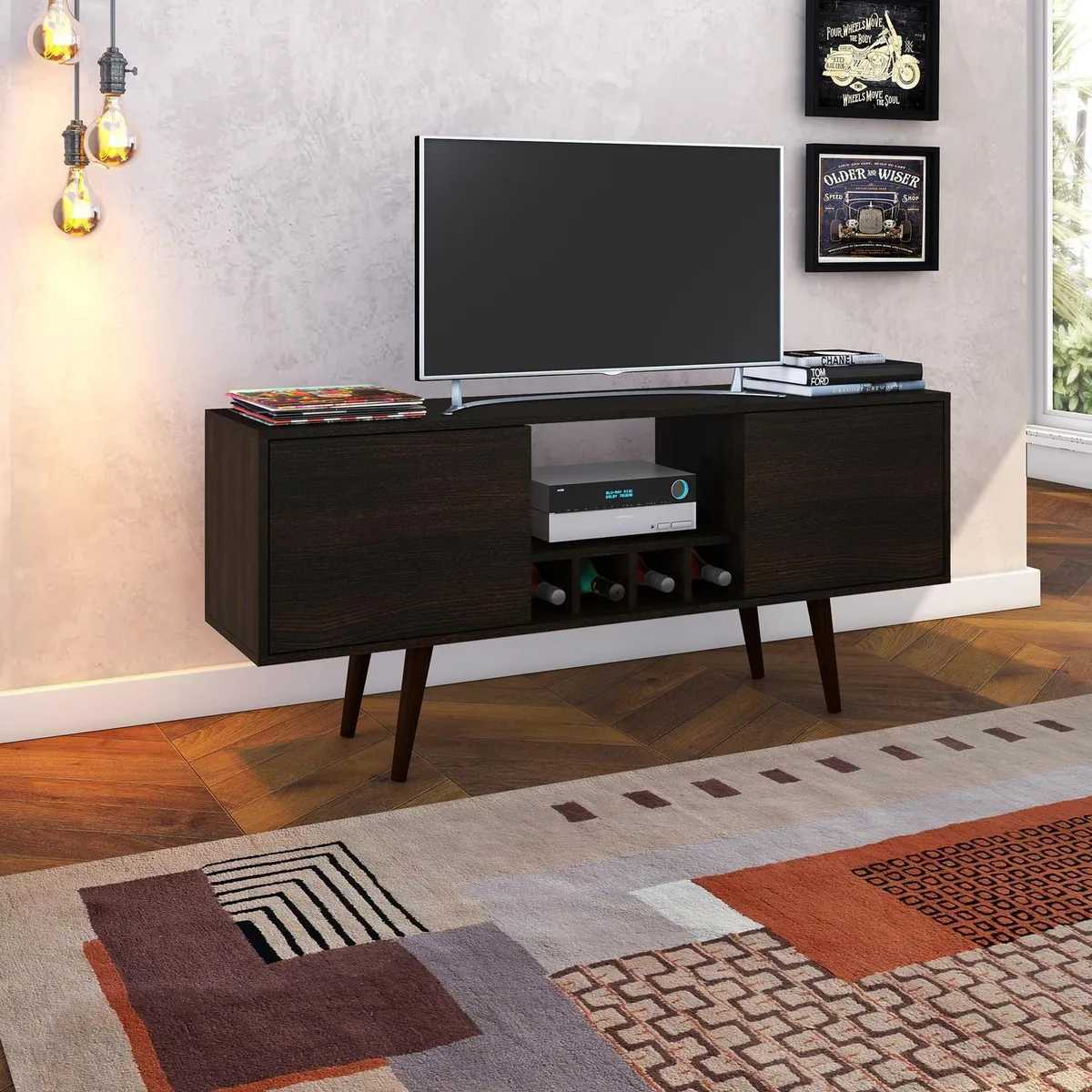 TECNOMOBILI - Rack TV 55" 59,5x136x33 cm tabaco