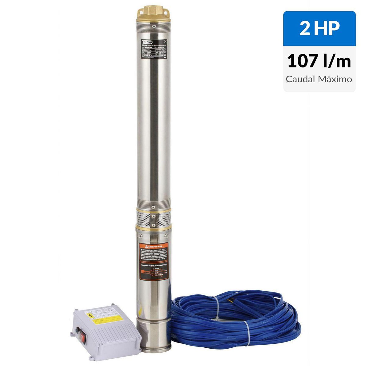 BERCATTI - Bomba pozo profundo 4" 2 HP