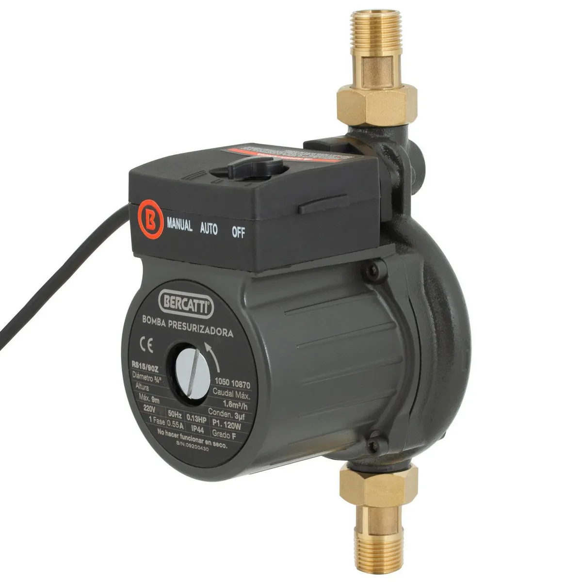 BERCATTI - Electrobomba presurizadora 0,13 HP 120W