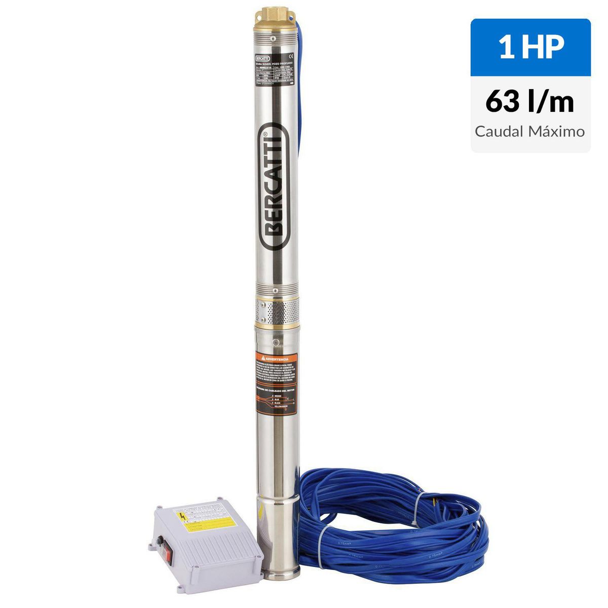 BERCATTI - Bomba pozo profundo 3" 1 HP