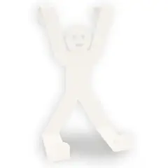 DUCASSE - Percha para puerta Acero Blanco