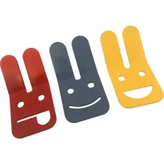 DUCASSE - Set de 3 Perchas Acero Rojo/gris/ amarillo