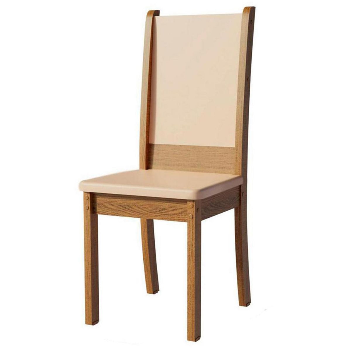 EXIT - Juego de Comedor Quillay 4 Sillas Mesa Rectangular 68x76x102 cm Café