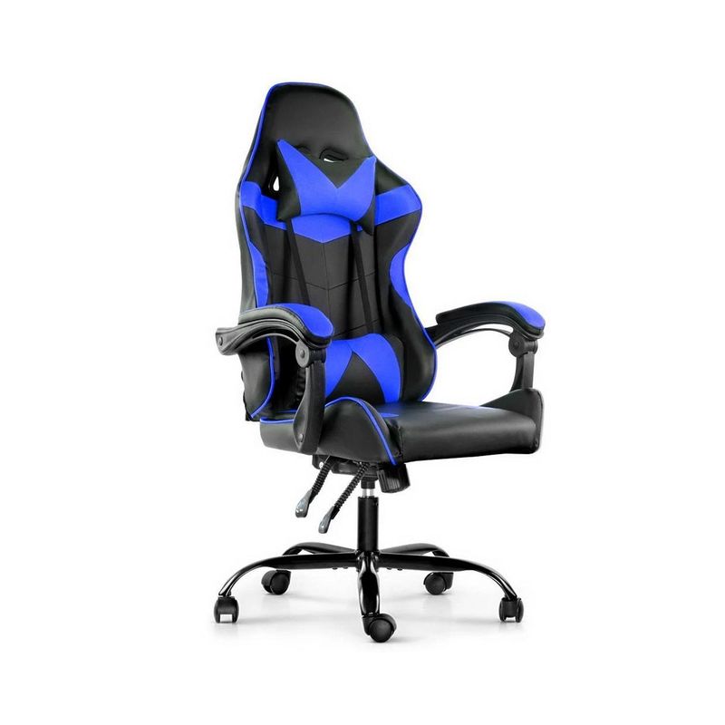 IMPORTADORA USA - Silla Escritorio Gamer Ajustable Reclinable Azul