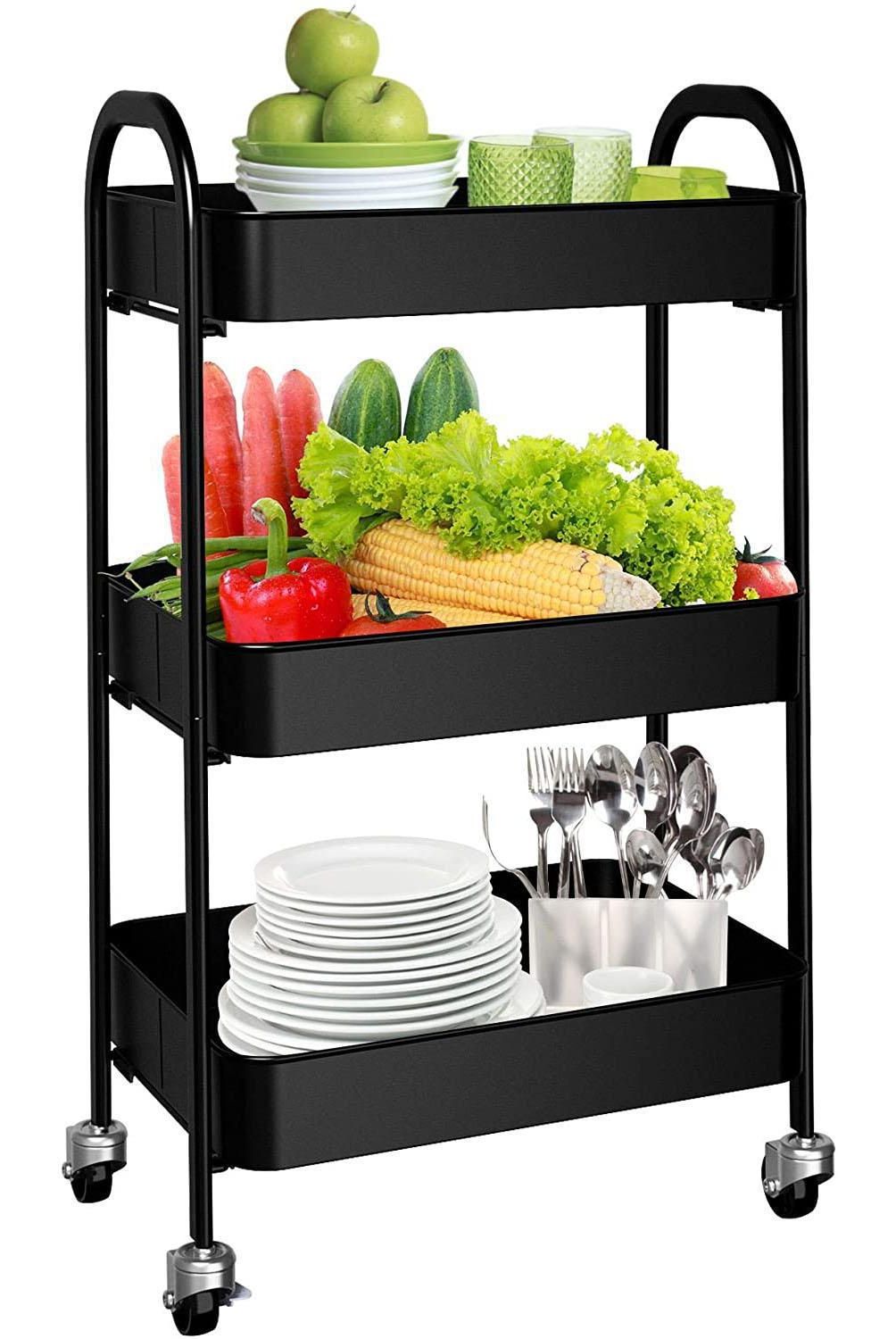 IMPORTADORA USA - Organizador Rodante 42x72x32 cm Negro