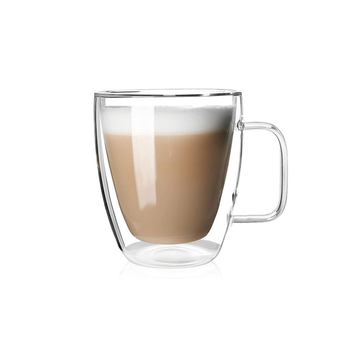 IMPORTADORA USA - Set 2 Tazas/Mug 350 ml Vidrio Transparente