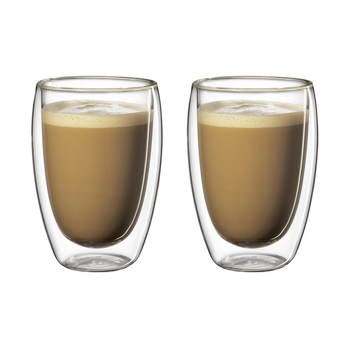 IMPORTADORA USA - Set de 2 mug de café vaso doble pared 400 ml.