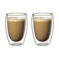 Set De 2 Mug De Café Vaso Doble Pared 400 Ml.