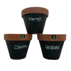 MESTIZA - Set 3 macetas mi huerto 19 cm