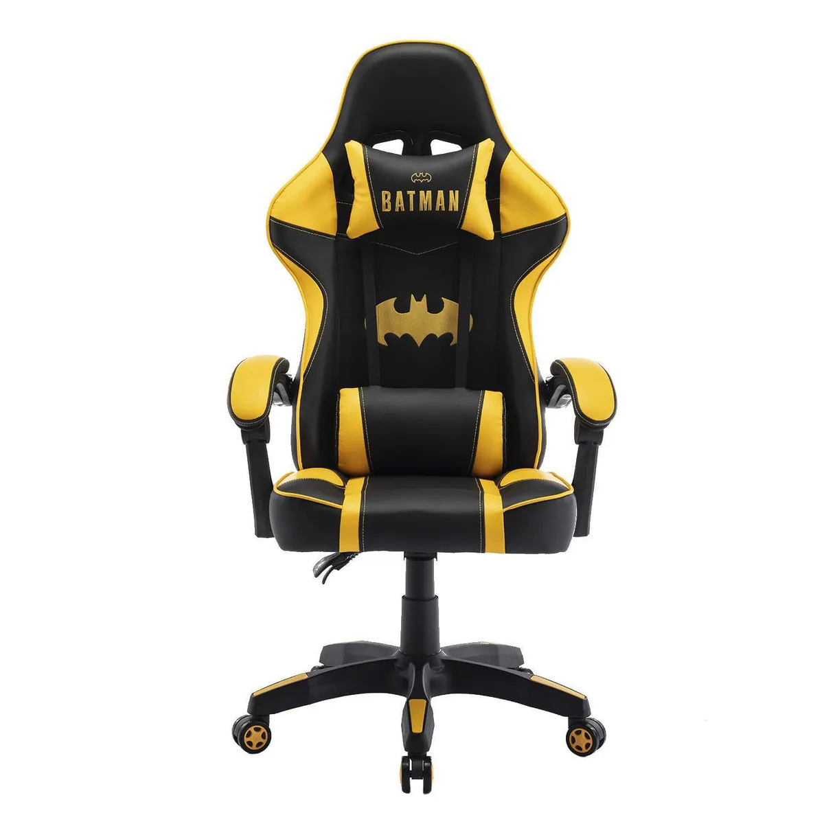 WARNER BROS - Silla Escritorio Gamer Batman Negro/Amarillo