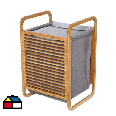 Canasto organizador 60x40x35 cm bamb para ropa