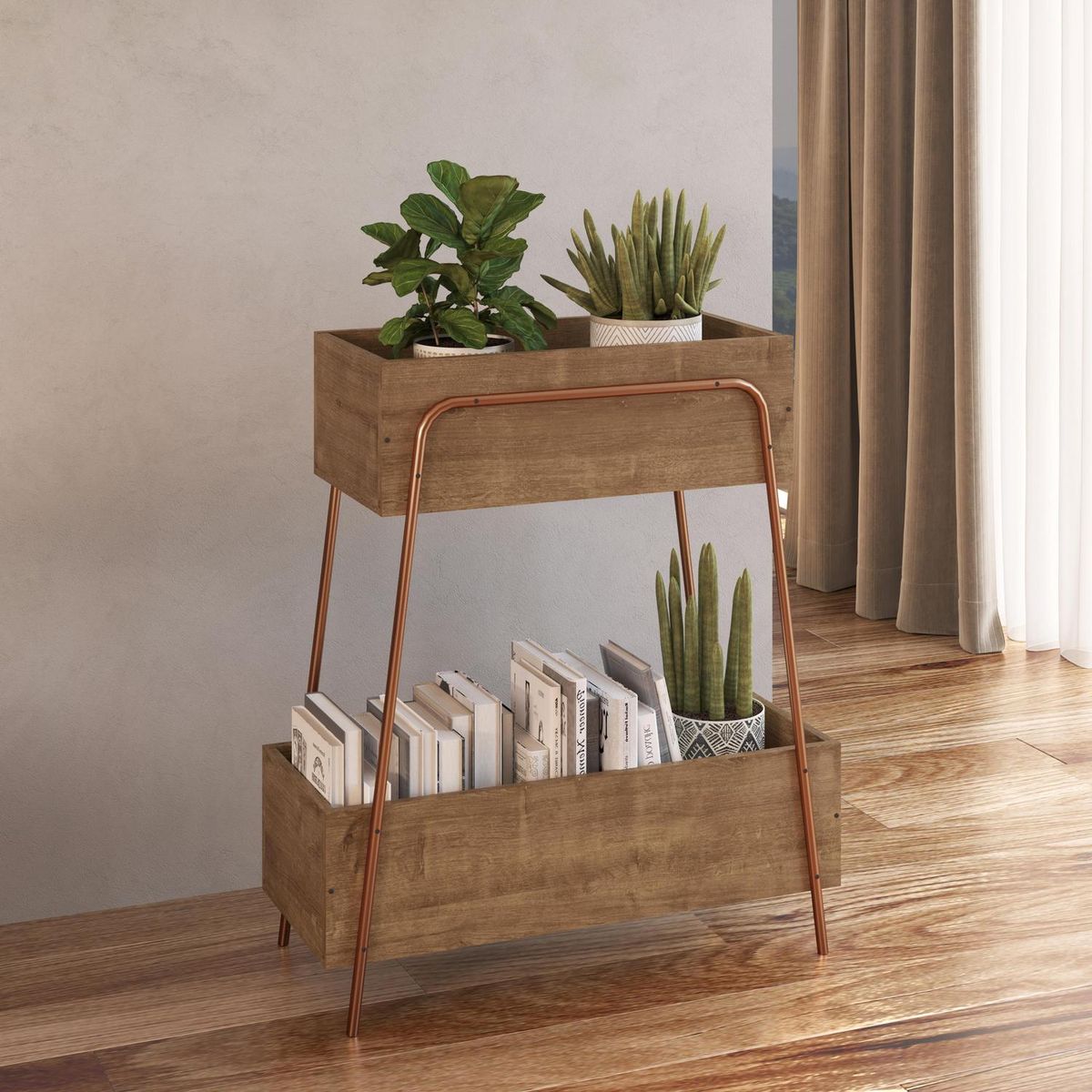 DECOCASA - Estante MDF 2 Nivel(es) 75x86x33 cm Café