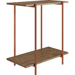 DECOCASA - Mesa lateral 60x48x37 cm café