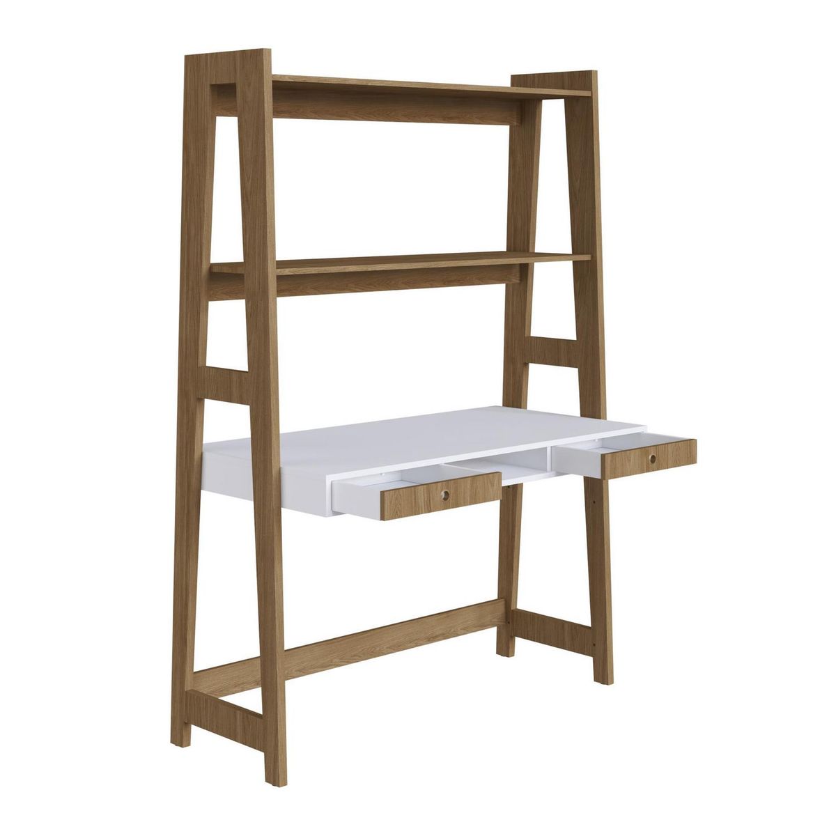 DECOCASA - Escritorio 125x60x180 cm cm MDF blanco