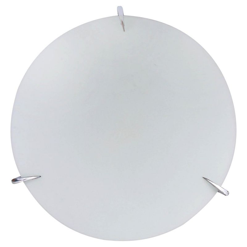 DRL - Plafón Vidrio Redondo Blanco 1 Luz E27