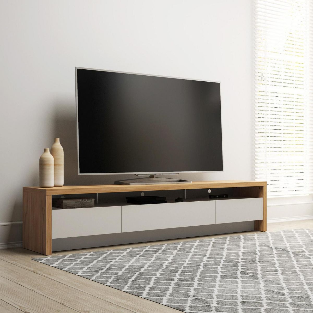 DECOCASA - Rack TV 70'' 216x46,5x44 cm ow