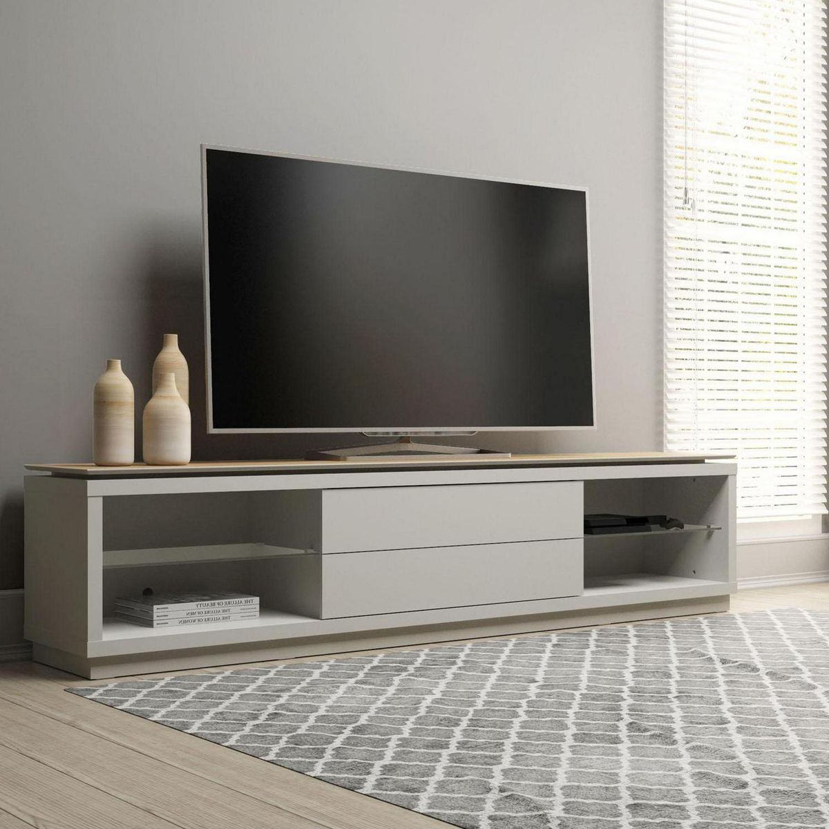 DECOCASA - Rack TV 70'' 217x55x45 cm ow