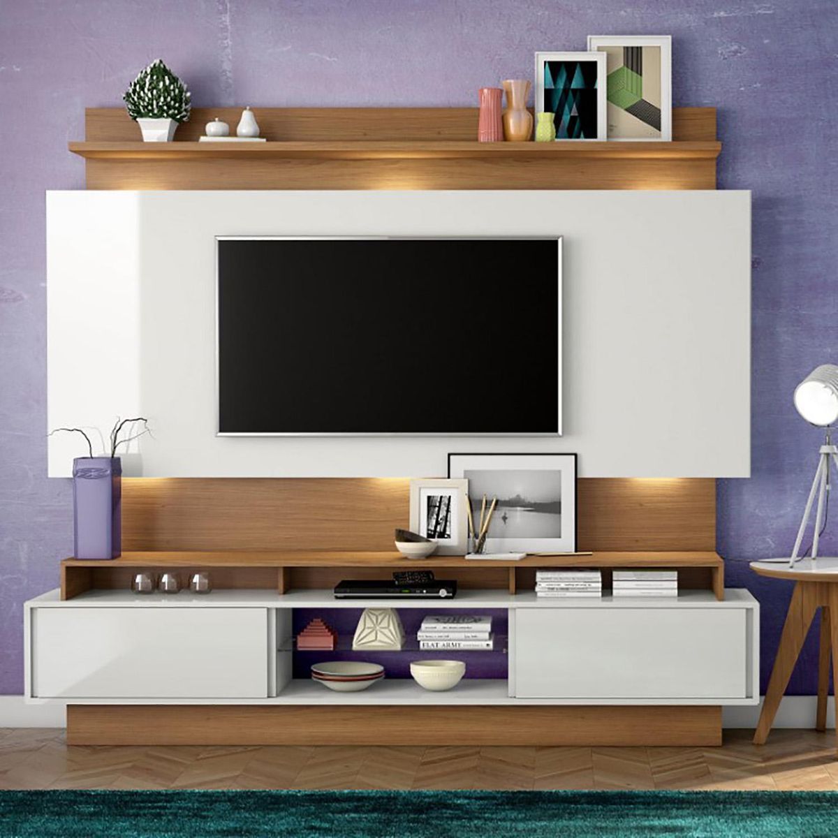 DECOCASA - Home TV 60'' 221x198x35 cm blanco