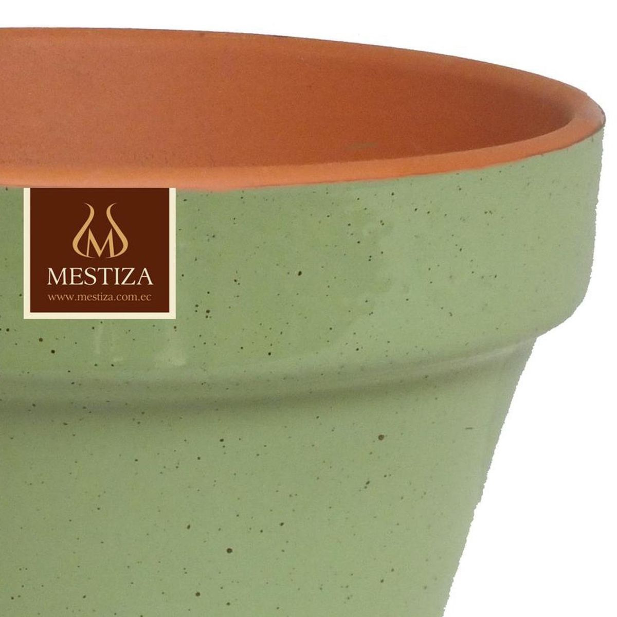MESTIZA - Macetero Kony de Cerámica 30x28 cm Salvia