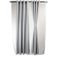 Set Cortinas Bárbara Tela 140x225 cm Gris claro