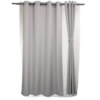 Set Cortinas Yasmin Tela 140x220 cm Gris claro