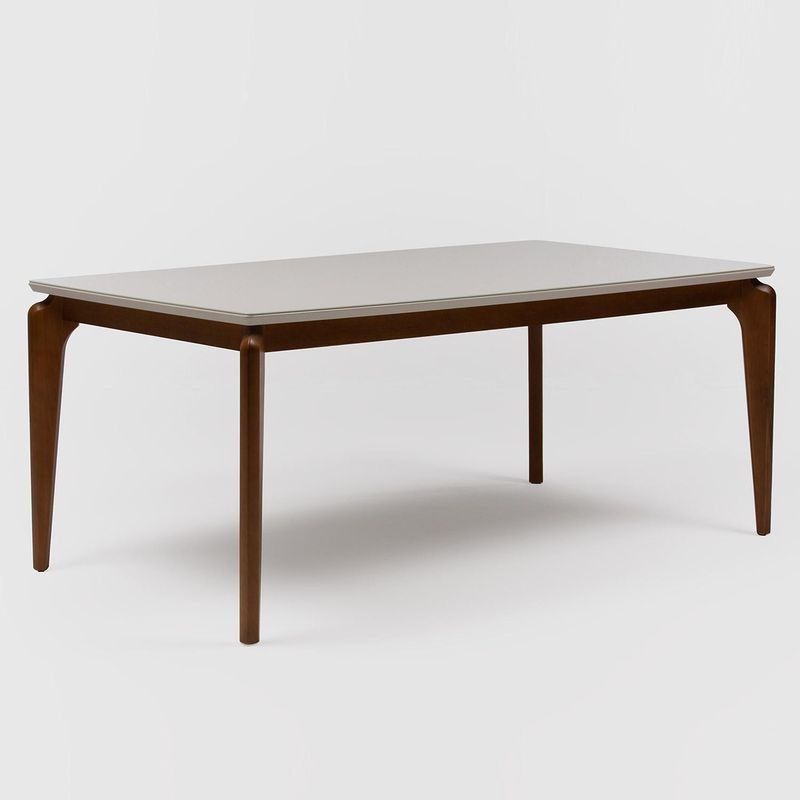 DECOCASA - Juego de Comedor Laurent 6 Sillas Mesa Rectangular 100x80x183 cm Blanco