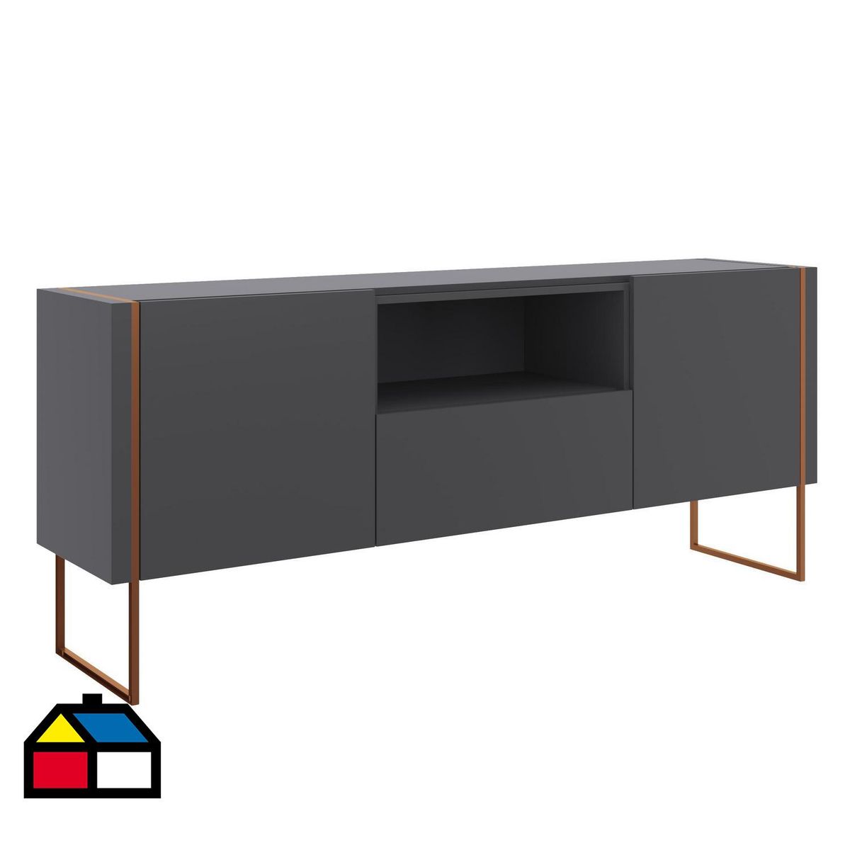 DECOCASA - Buffet Vesta Gris 180xx75 cm