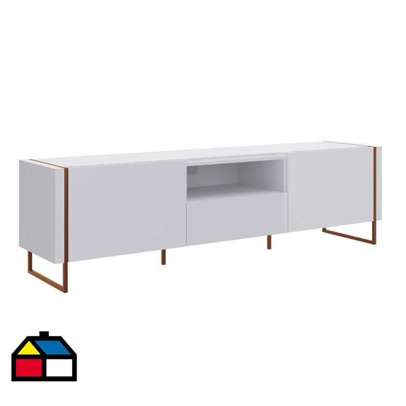 DECOCASA - Rack TV 60'' 180x50x40 cm blanco