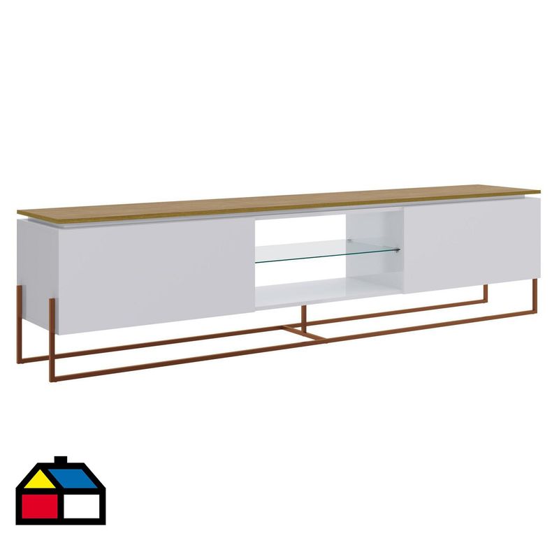 DECOCASA - Rack TV 70'' 220x50x40 cm blanco