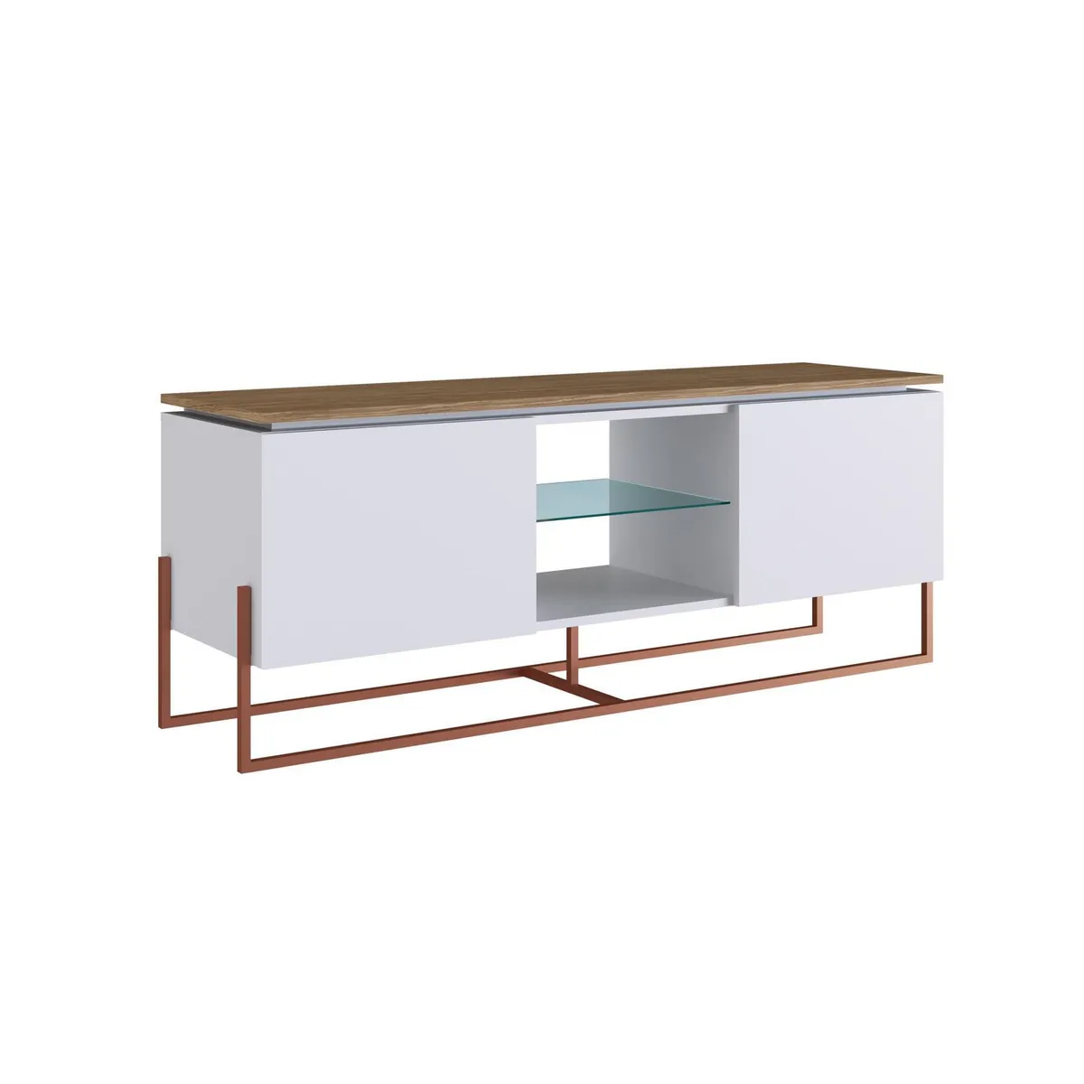 DECOCASA - Rack TV 60'' 180x50x40 cm blanco