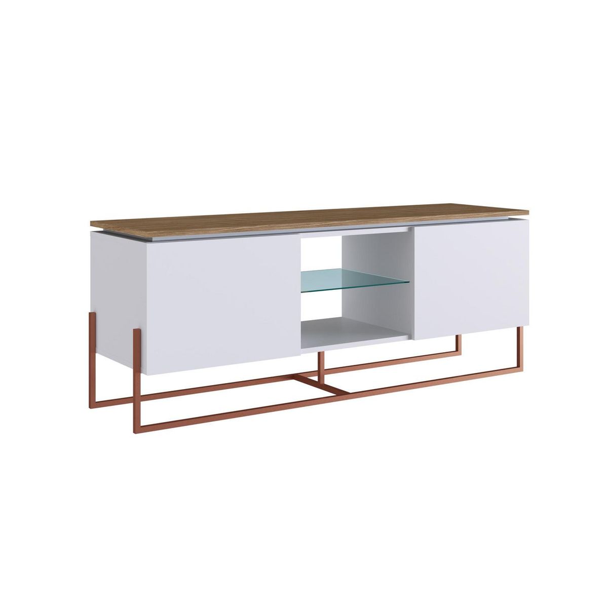 DECOCASA - Rack TV 60'' 180x50x40 cm blanco