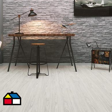 Piso laminado nogal gris fs023 8mm 193x1295cm (2.499m2)