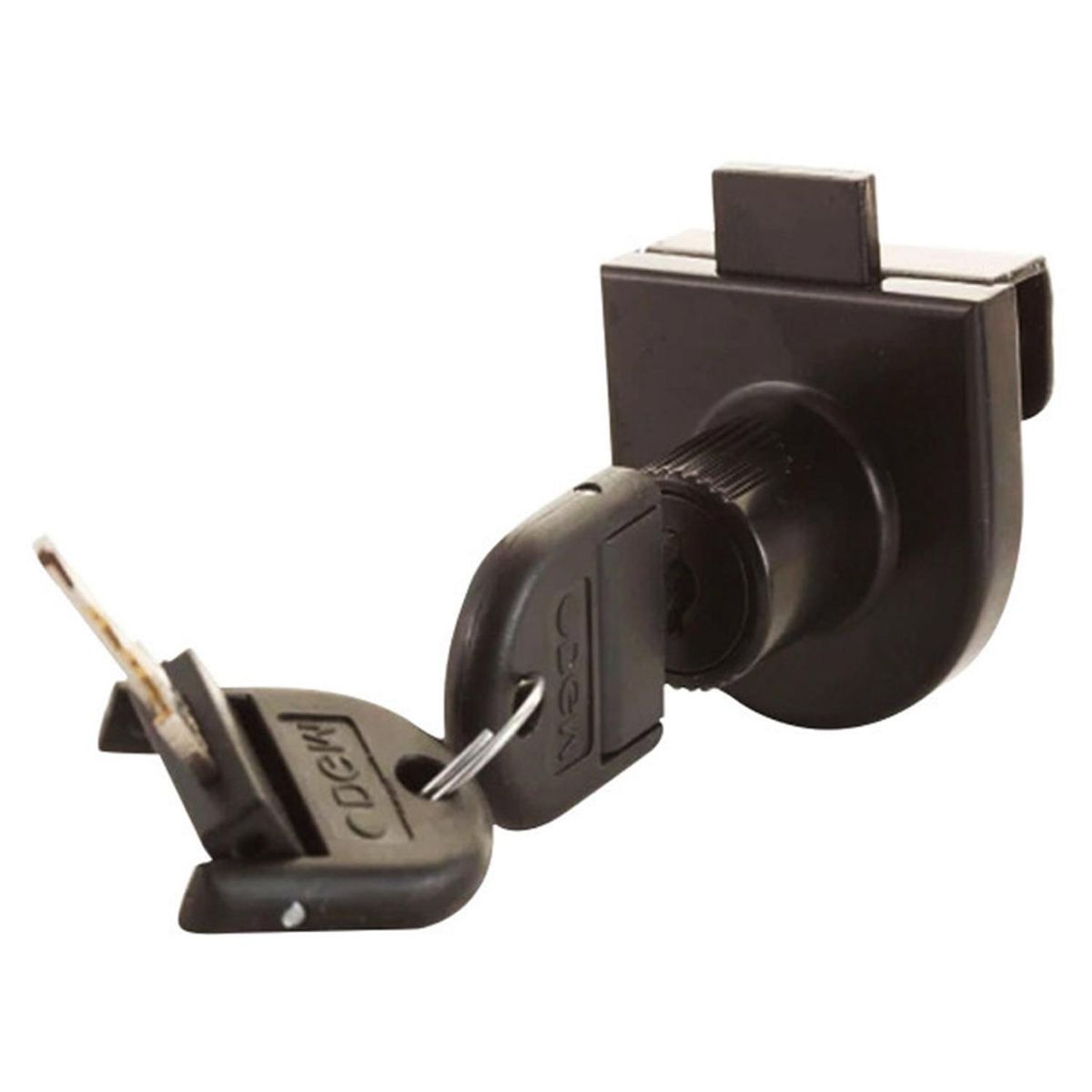 SAFER - Cerradura para puerta de vidrio negra standar