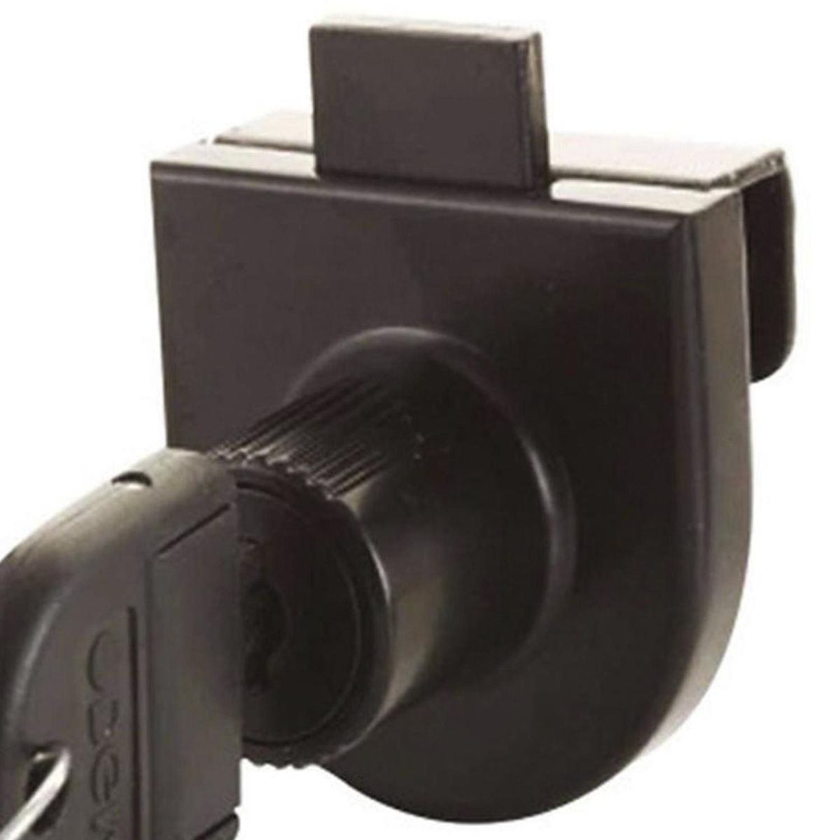 SAFER - Cerradura para puerta de vidrio negra standar